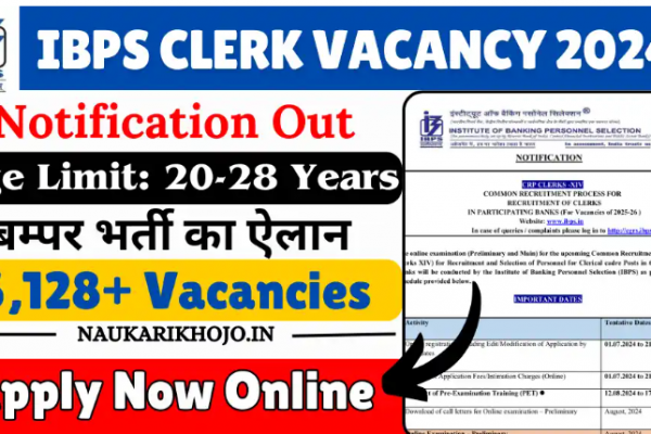 IBPS Clerk Notification 2024 – 6128 Vacancies Apply Now